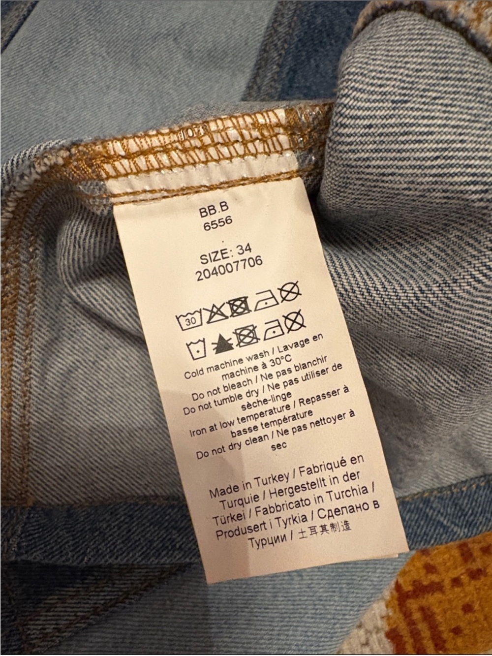 Ganni Two-Tone Denim Dress size 34 - Picture 6 of 14